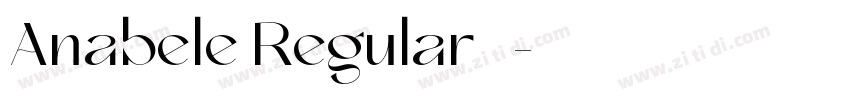 Anabele Regular 字体字体转换